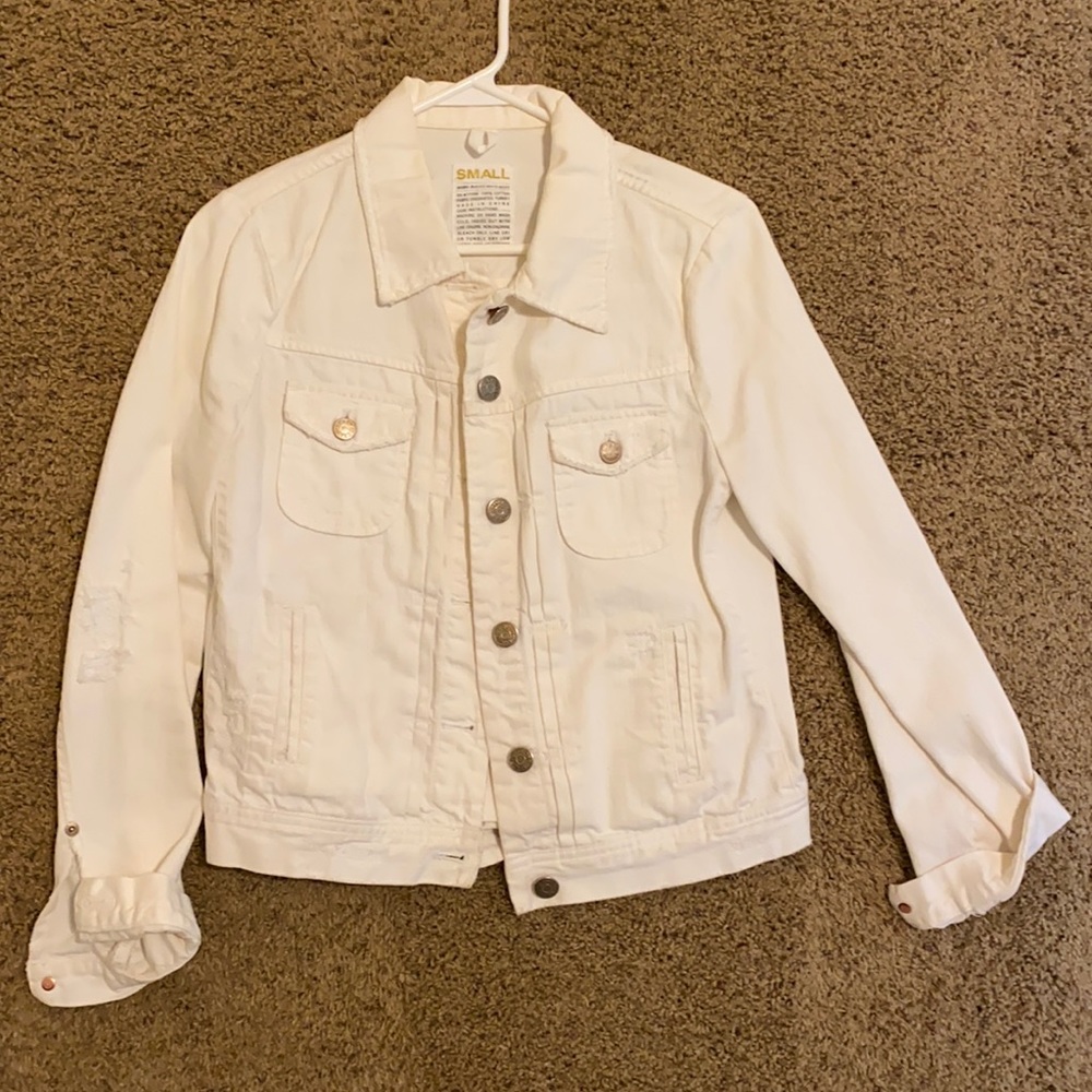Jcrew white denim jacket